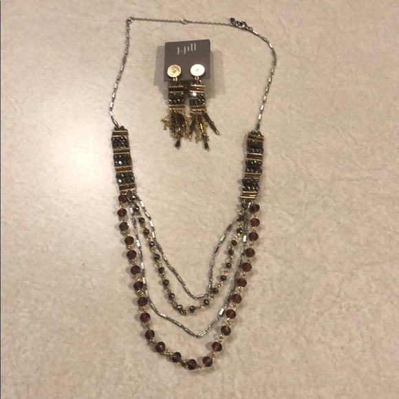 J. Jill Jewelry - JJill Beaded Earrings and Necklace (matching set)